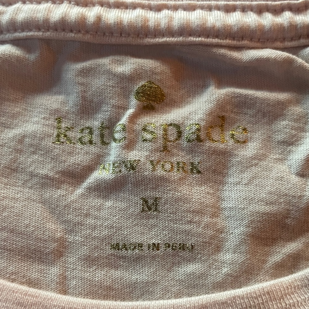 kate spade Pink Graphic Short Sleeve Tee - Glitter Lettering - Picture 4 of 4